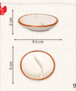 Đĩa muối bầu dục 2 ngăn Men Cây Cau