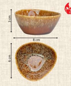 Bát chấm méo Men Hoả Biến